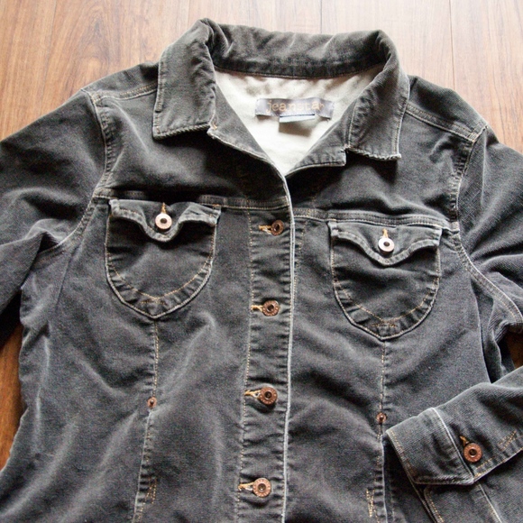 Jeanstar Corduroy Truckers Jacket Brown/Grey XL - Picture 2 of 7